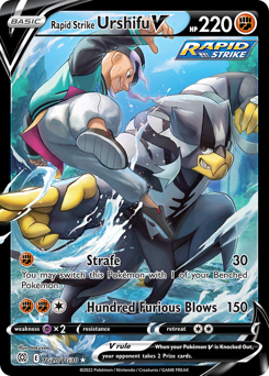 Rapid Strike Urshifu V z edície Brilliant Stars Trainer Gallery, karta č.TG20