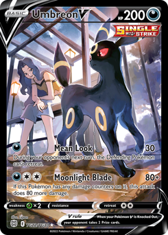 Umbreon V z edície Brilliant Stars Trainer Gallery, karta č.TG22