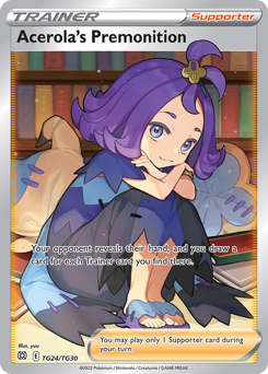 Acerola's Premonition z edície Brilliant Stars Trainer Gallery, karta č.TG24