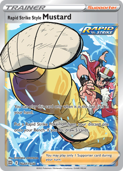 Rapid Strike Style Mustard z edície Brilliant Stars Trainer Gallery, karta č.TG27