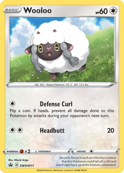 Wooloo z edície SWSH Black Star Promos, karta č.SWSH011