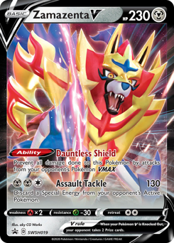 Zamazenta V z edície SWSH Black Star Promos, karta č.SWSH019