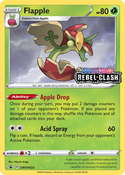 Flapple z edície SWSH Black Star Promos, karta č.SWSH022