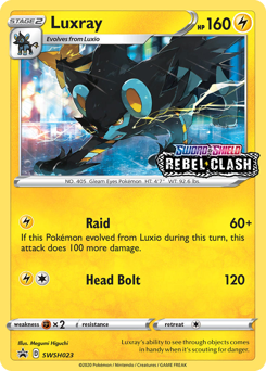 Luxray z edície SWSH Black Star Promos, karta č.SWSH023