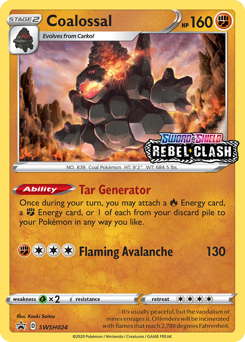 Coalossal z edície SWSH Black Star Promos, karta č.SWSH024