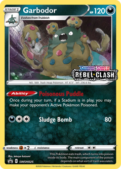 Garbodor z edície SWSH Black Star Promos, karta č.SWSH025