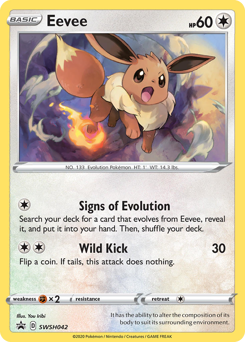 Eevee z edície SWSH Black Star Promos, karta č.SWSH042