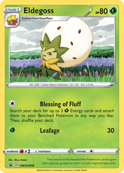Eldegoss z edície SWSH Black Star Promos, karta č.SWSH046