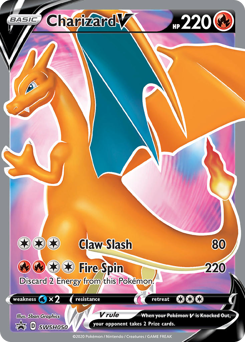 Charizard V z edície SWSH Black Star Promos, karta č.SWSH050
