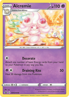 Alcremie z edície SWSH Black Star Promos, karta č.SWSH058