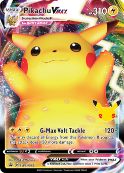 Pikachu VMAX z edície SWSH Black Star Promos, karta č.SWSH062