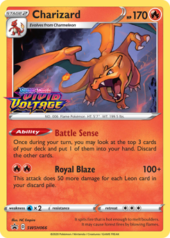 Charizard z edície SWSH Black Star Promos, karta č.SWSH066
