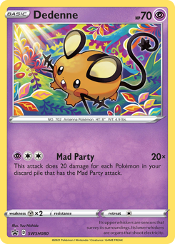 Dedenne z edície SWSH Black Star Promos, karta č.SWSH080