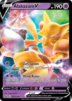 Alakazam V z edície SWSH Black Star Promos, karta č.SWSH083