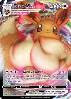 Eevee VMAX z edície SWSH Black Star Promos, karta č.SWSH087
