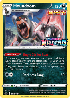 Houndoom z edície SWSH Black Star Promos, karta č.SWSH090