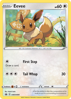 Eevee z edície SWSH Black Star Promos, karta č.SWSH095