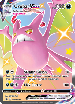Crobat VMAX z edície SWSH Black Star Promos, karta č.SWSH099