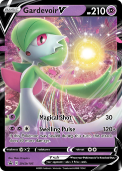 Gardevoir V z edície SWSH Black Star Promos, karta č.SWSH105
