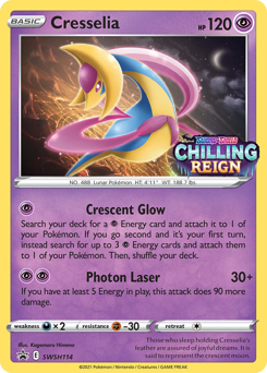 Cresselia z edície SWSH Black Star Promos, karta č.SWSH114