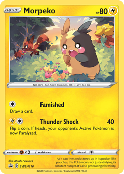 Morpeko z edície SWSH Black Star Promos, karta č.SWSH116