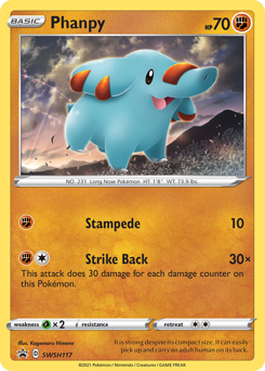 Phanpy z edície SWSH Black Star Promos, karta č.SWSH117