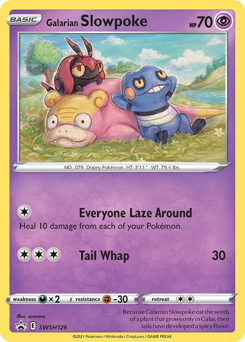 Galarian Slowpoke z edície SWSH Black Star Promos, karta č.SWSH126