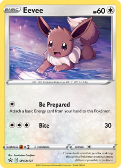 Eevee z edície SWSH Black Star Promos, karta č.SWSH127