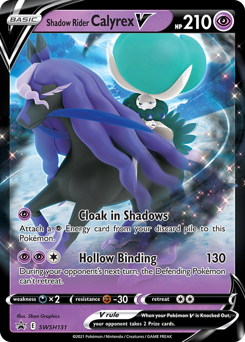 Shadow Rider Calyrex V z edície SWSH Black Star Promos, karta č.SWSH131