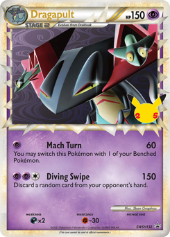Dragapult z edície SWSH Black Star Promos, karta č.SWSH132