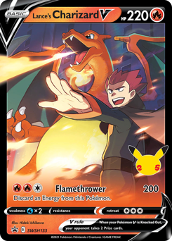 Lance's Charizard V z edície SWSH Black Star Promos, karta č.SWSH133
