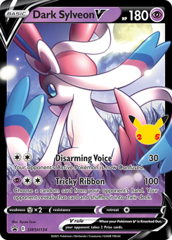 Dark Sylveon V z edície SWSH Black Star Promos, karta č.SWSH134