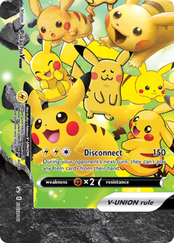 Pikachu V-UNION z edície SWSH Black Star Promos, karta č.SWSH141