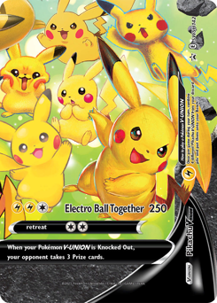 Pikachu V-UNION z edície SWSH Black Star Promos, karta č.SWSH142