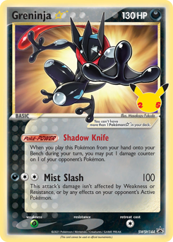 Greninja ★ z edície SWSH Black Star Promos, karta č.SWSH144
