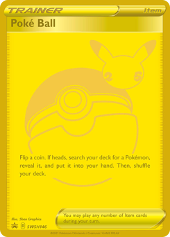 Poké Ball z edície SWSH Black Star Promos, karta č.SWSH146