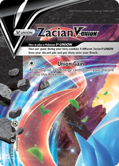 Zacian V-UNION z edície SWSH Black Star Promos, karta č.SWSH163