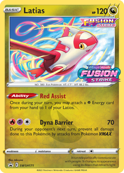 Latias z edície SWSH Black Star Promos, karta č.SWSH171