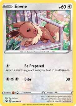 Eevee z edície SWSH Black Star Promos, karta č.SWSH175