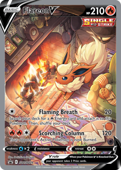 Flareon V z edície SWSH Black Star Promos, karta č.SWSH179