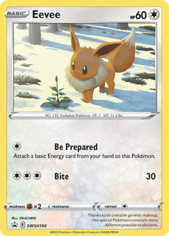 Eevee z edície SWSH Black Star Promos, karta č.SWSH190