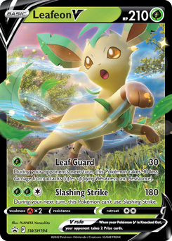 Leafeon V z edície SWSH Black Star Promos, karta č.SWSH194