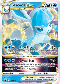 Glaceon VSTAR z edície SWSH Black Star Promos, karta č.SWSH197