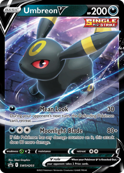 Umbreon V z edície SWSH Black Star Promos, karta č.SWSH203