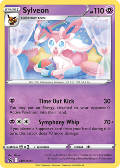 Sylveon z edície SWSH Black Star Promos, karta č.SWSH211