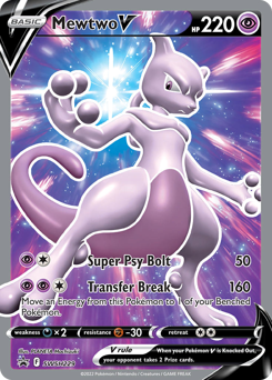 Mewtwo V z edície SWSH Black Star Promos, karta č.SWSH229