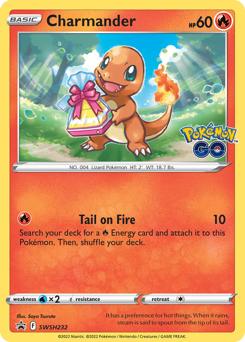 Charmander z edície SWSH Black Star Promos, karta č.SWSH232