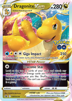 Dragonite VSTAR z edície SWSH Black Star Promos, karta č.SWSH236