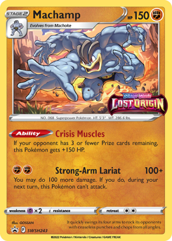 Machamp z edície SWSH Black Star Promos, karta č.SWSH243