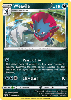 Weavile z edície SWSH Black Star Promos, karta č.SWSH246